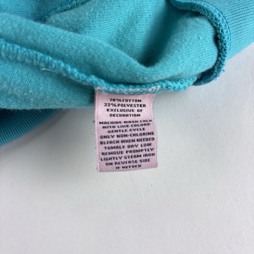 Juicy Couture Teal Velour Zip Up Hoodie Jacket Women's Medium Rhinestone Logo - Picture 11 of 12